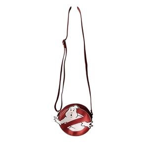Red Ghostbusters Nostalgic Crossbody Bag with Iconic Logo & Adjustable Straps